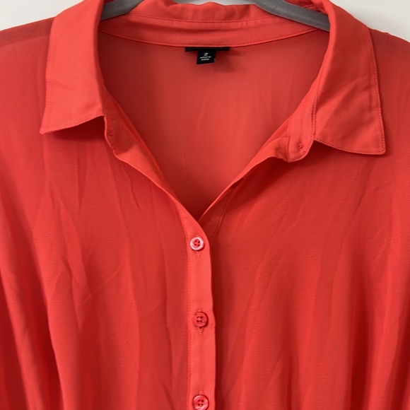 Torrid | Babydoll Chiffon Button Down Tunic | Size 2 - Picture 2 of 4